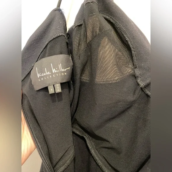 VTG 90s/Y2K Nicole Miller Sexy Black Evening Dress - Picture 11 of 13